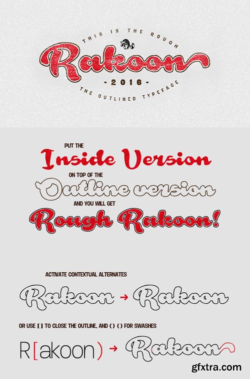 Rough Rakoon Font Family $59