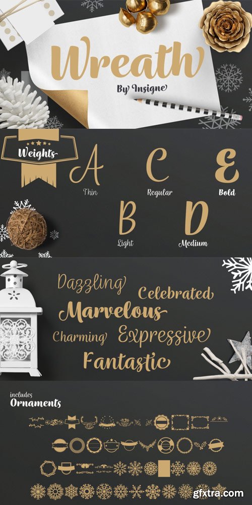 Wreath Font Family $66