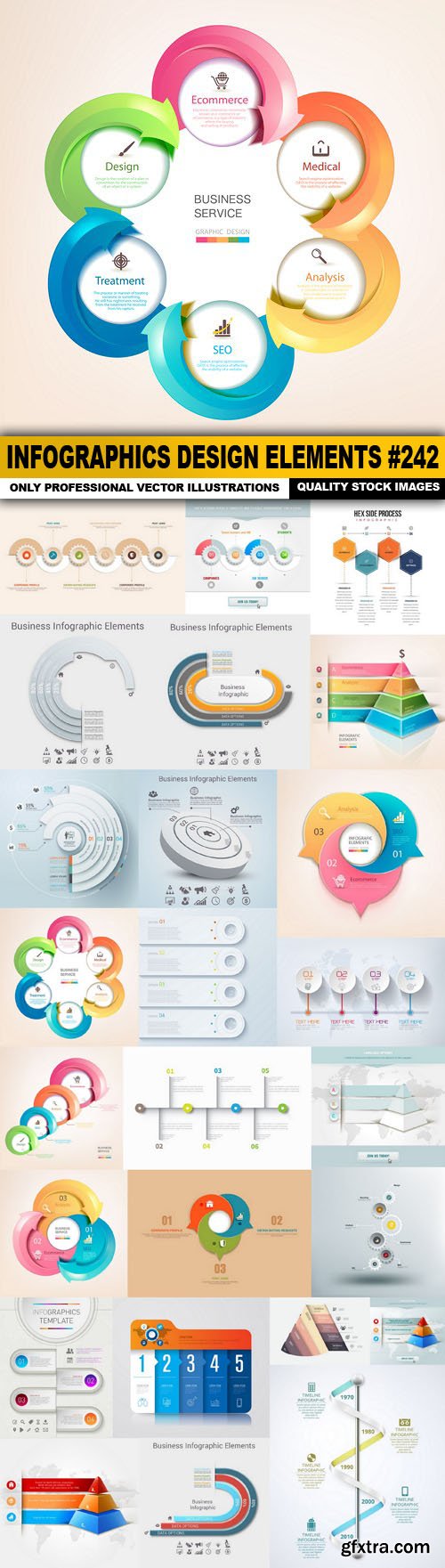 Infographics Design Elements #242 - 25 Vector