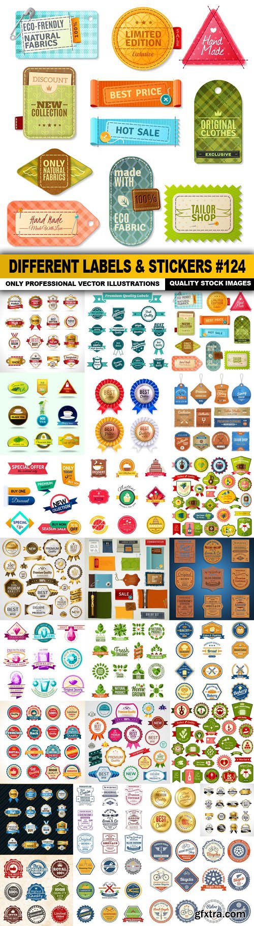 Different Labels & Stickers #124 - 25 Vector