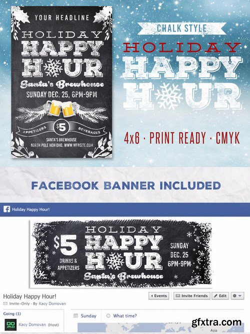 CM - Chalk Holiday Happy Hour Flyer 1024757