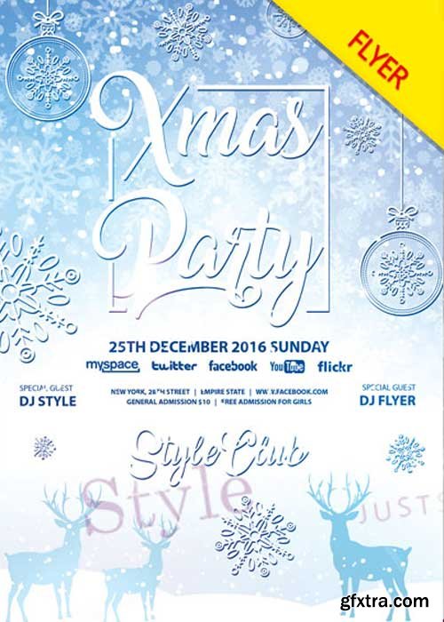 Xmas Party V11 PSD Flyer Template