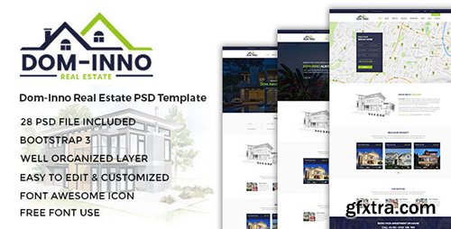 ThemeForest - Dom-Inno v1.0 - Real Estate PSD Template - 18453396