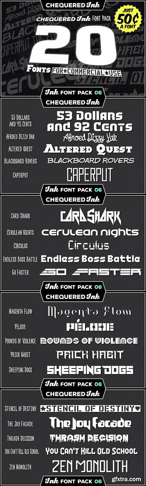 CM - Ink Font Pack 6 [20 Fonts] 794726