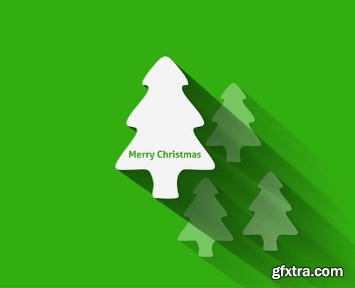 Christmas Tree Collection Tree logo flyer banner card christmas new year bekgraund 25 EPS