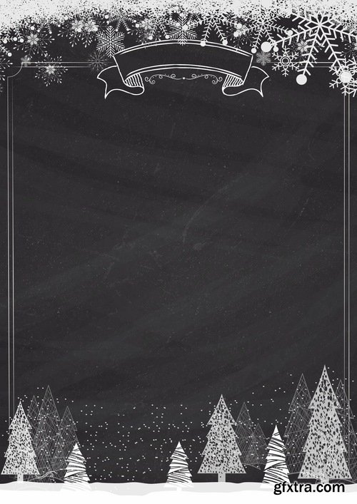 Collection Christmas menu flyer banner food restaurant New Year holiday 25 EPS