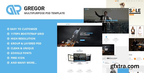 ThemeForest - Gregor - Multipurpose PSD Template 16277313