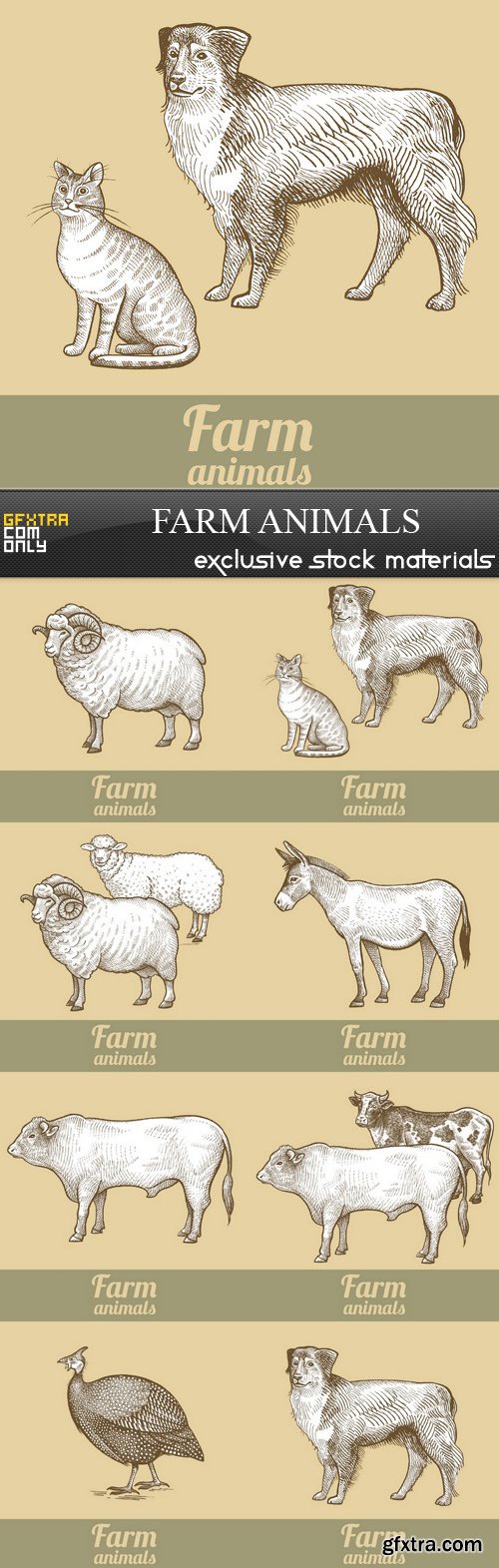 Farm Animals - 8xEPS