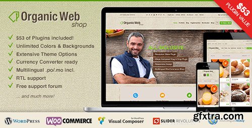 ThemeForest - Organic Web Shop v2.6.14 - An Organic and Responsive WooCommerce Food, Farn and Eco Theme - 9475703