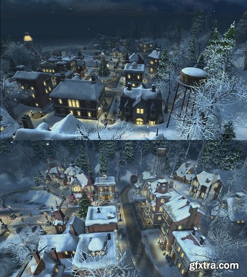 Snow Village animation