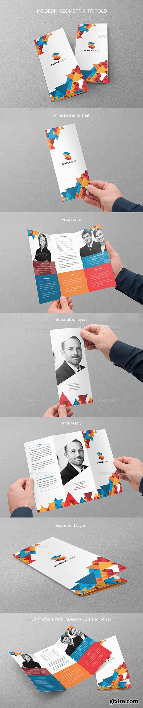 Graphicriver Modern Geometric Trifold 5028324