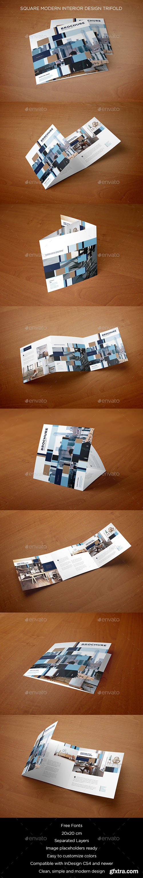 Graphicriver Square Modern Interior Design Trifold 17840758