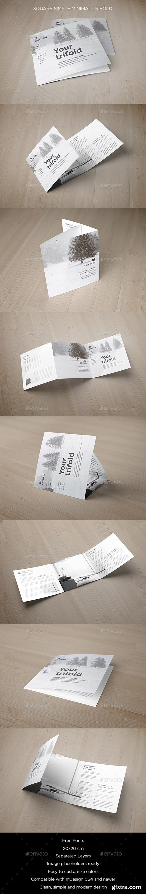 Graphicriver Square Minimal Simple Trifold 17604810