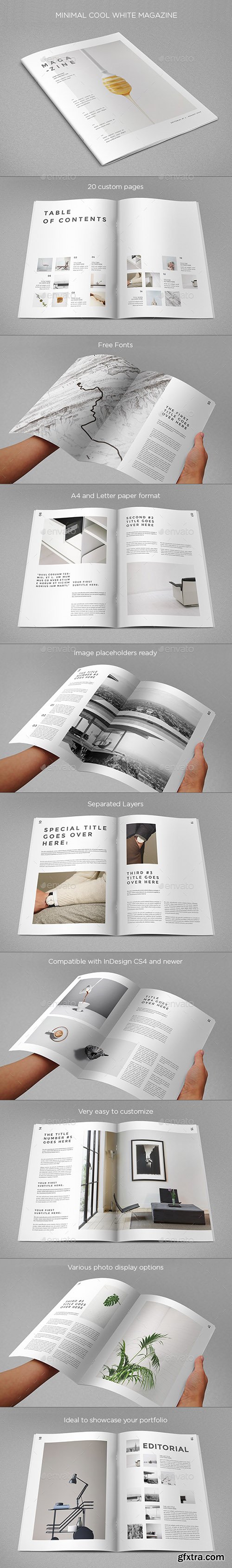 Graphicriver Minimal Cool White Magazine 17358256