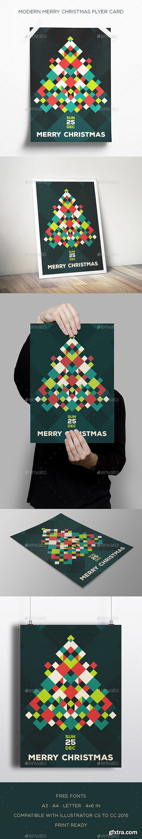 Graphicriver Modern Merry Christmas Flyer Card 18835637