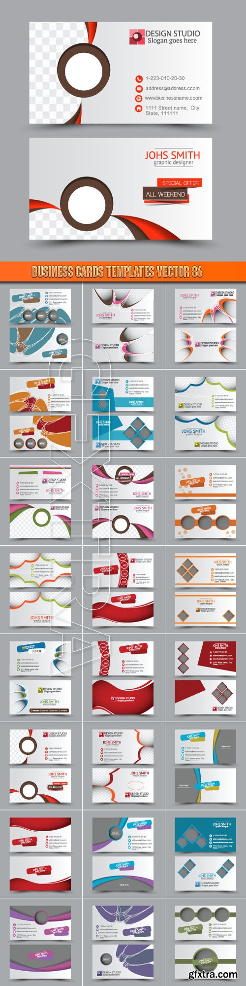 Business Cards Templates vector 86