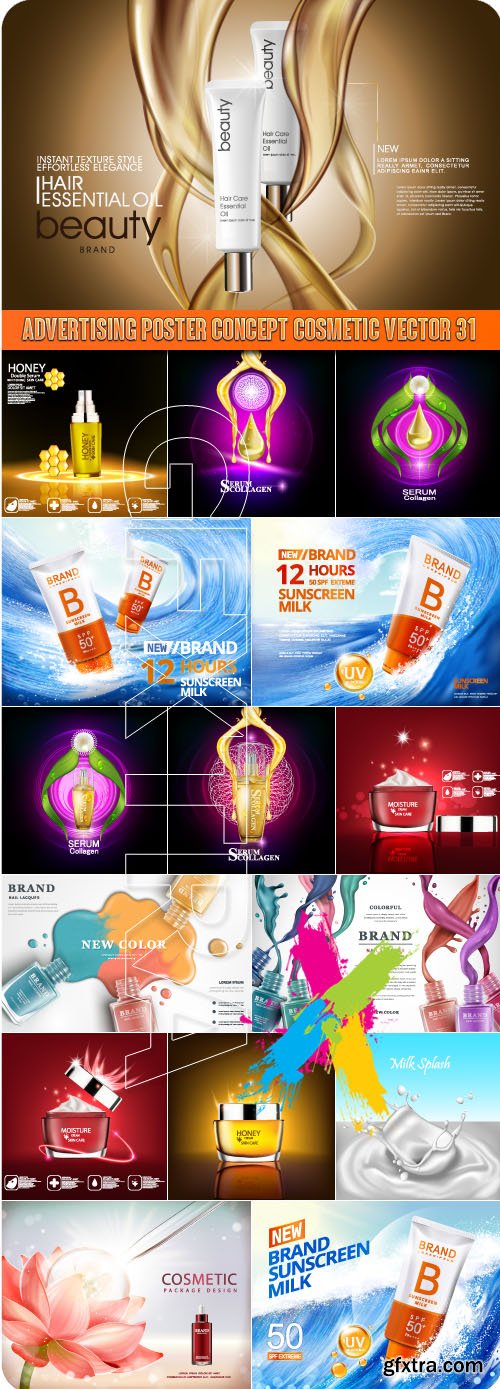 Advertising Poster Concept Cosmetic vector 31