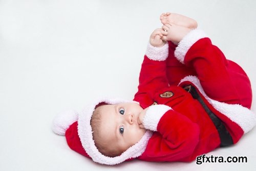 Collection of baby in a Christmas costume New Year celebration 25 HQ Jpeg