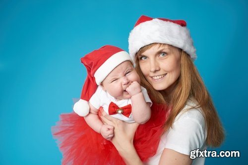 Collection of baby in a Christmas costume New Year celebration 25 HQ Jpeg