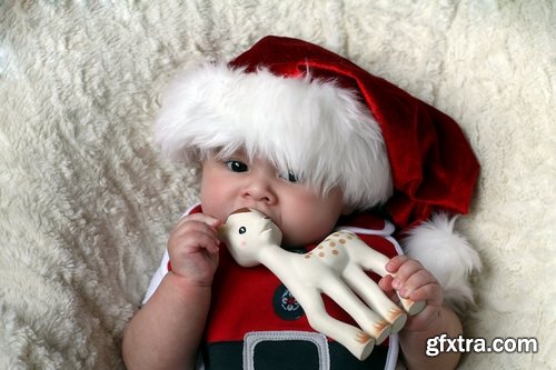 Collection of baby in a Christmas costume New Year celebration 25 HQ Jpeg