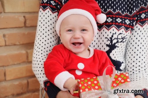 Collection of baby in a Christmas costume New Year celebration 25 HQ Jpeg