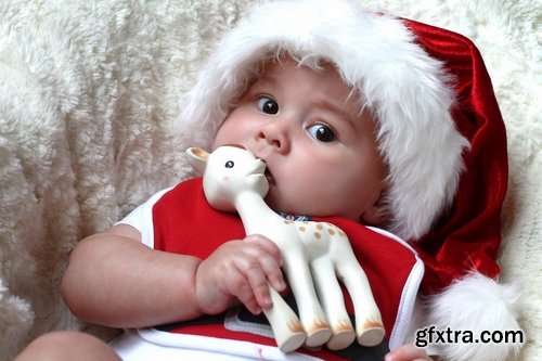 Collection of baby in a Christmas costume New Year celebration 25 HQ Jpeg