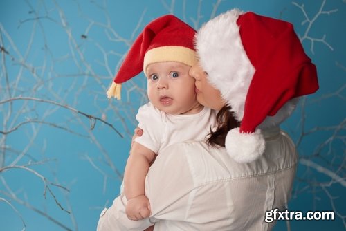 Collection of baby in a Christmas costume New Year celebration 25 HQ Jpeg