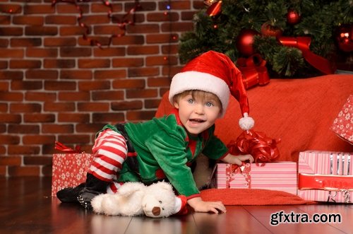 Collection of baby in a Christmas costume New Year celebration 25 HQ Jpeg