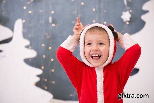 Collection of baby in a Christmas costume New Year celebration 25 HQ Jpeg