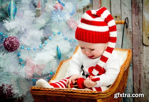 Collection of baby in a Christmas costume New Year celebration 25 HQ Jpeg