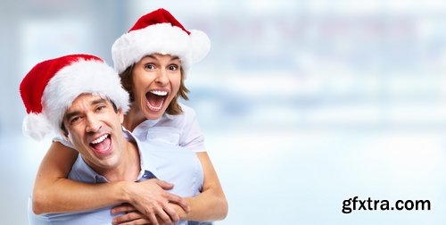 Collection of loving couple in a Christmas costume New Year family holiday 25 HQ Jpeg