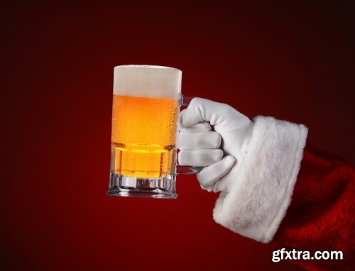 Collection of Christmas drink wine beer champagne santa claus still life 25 HQ Jpeg