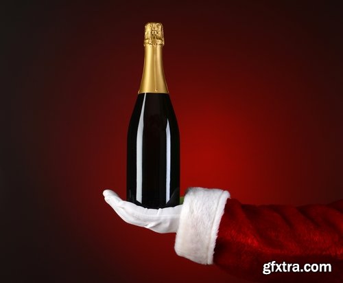 Collection of Christmas drink wine beer champagne santa claus still life 25 HQ Jpeg