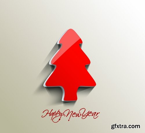 Christmas Tree Collection Tree logo flyer banner card christmas new year bekgraund 2-25 EPS