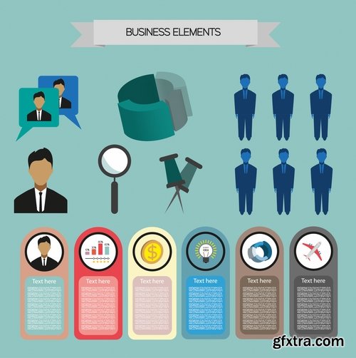 Collection of business infographics template is an example of a web site is a step by step calculation 8-25 EPS