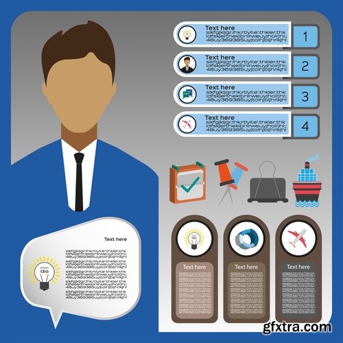 Collection of business infographics template is an example of a web site is a step by step calculation 8-25 EPS
