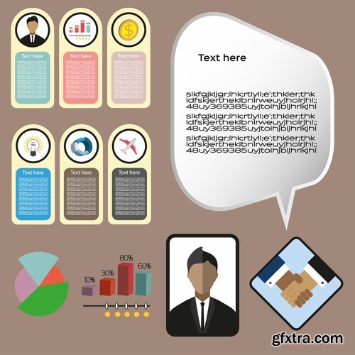 Collection of business infographics template is an example of a web site is a step by step calculation 8-25 EPS