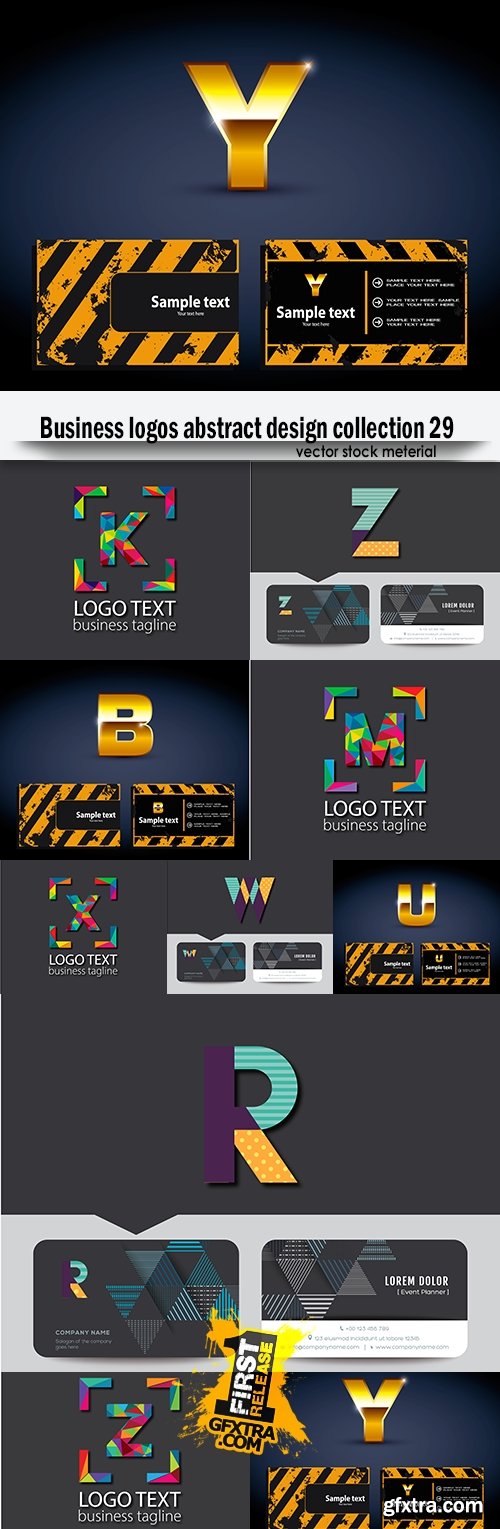 Business logos abstract design collection 29