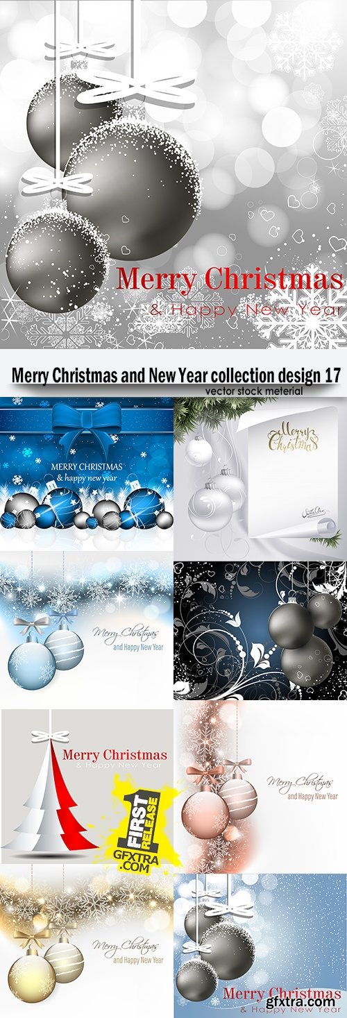 Merry Christmas and New Year collection design 17