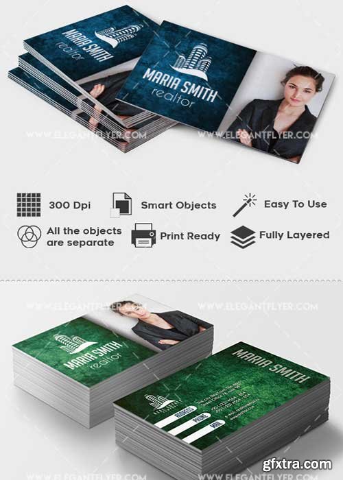 Real Estate V2 Premium Business card PSD Template