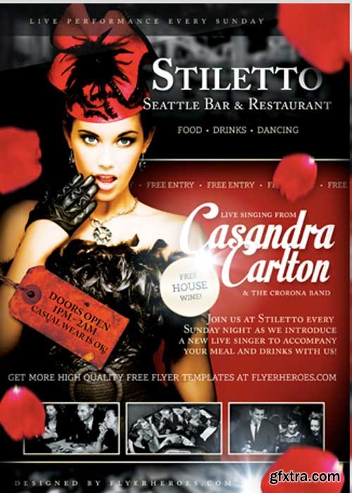 Stiletto Music V4 Flyer Template