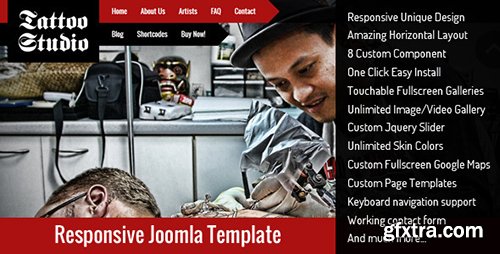 ThemeForest - Tattoo Studio v1.0.0 - Responsive Joomla Template - 6298283