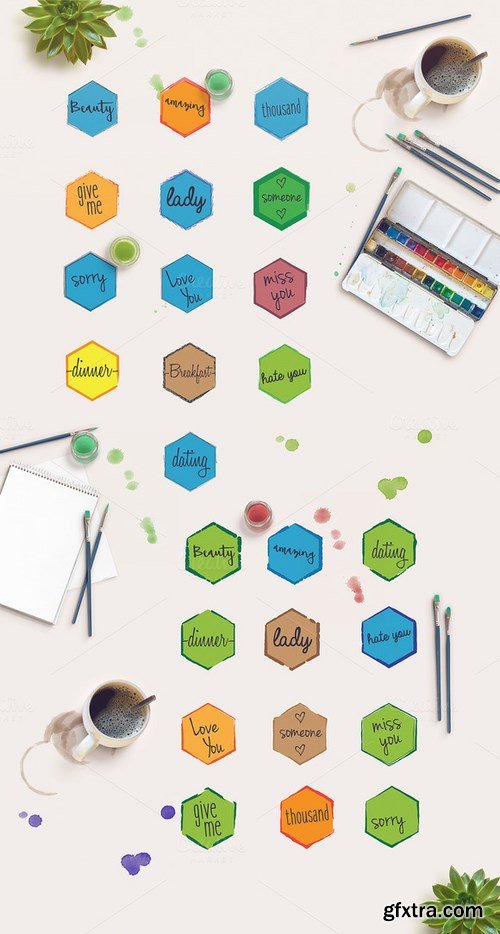 CM - 150+ Minimal Hexagon Logo Templates 1084028