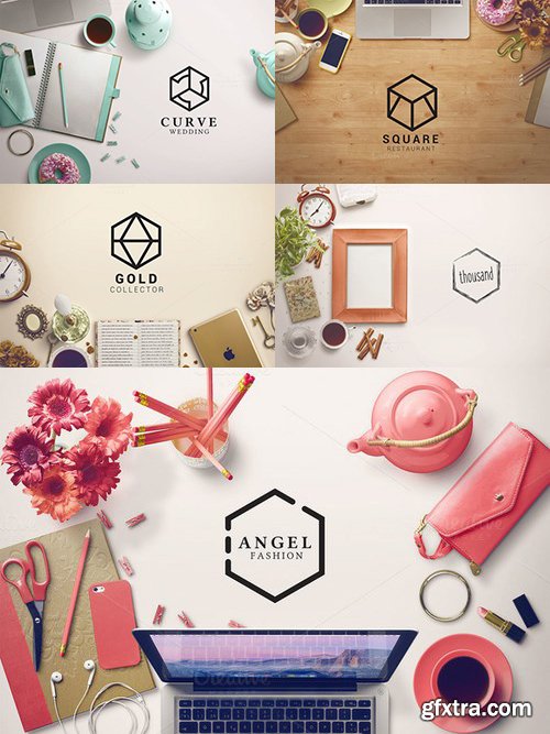 CM - 150+ Minimal Hexagon Logo Templates 1084028