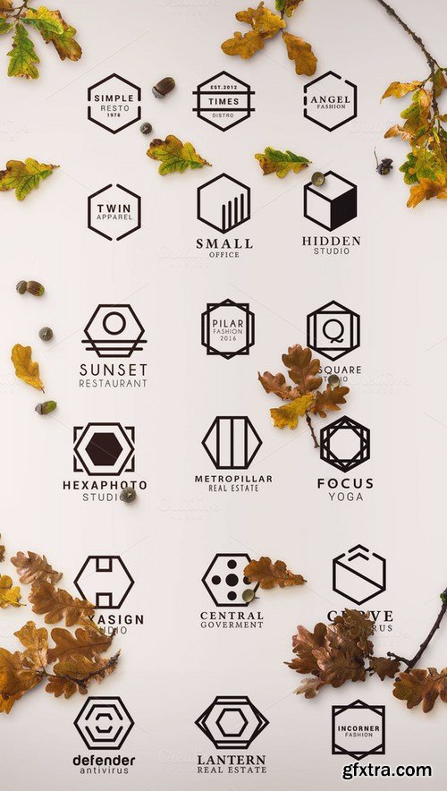 CM - 150+ Minimal Hexagon Logo Templates 1084028