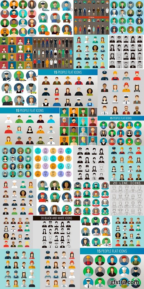 Professions Vector Flat Icons 2