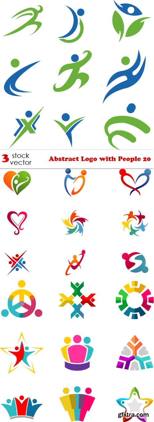 Vectors - Abstract Logo with People 20