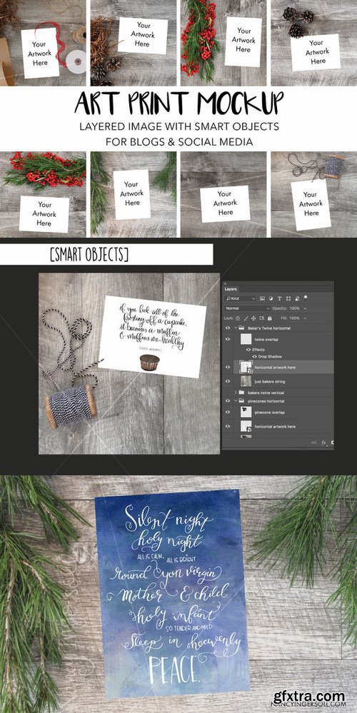 CM - Art Print Mockups w/Smart Objects 1074471