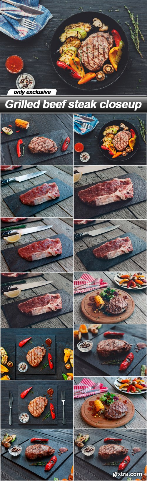 Grilled beef steak closeup - 14 UHQ JPEG