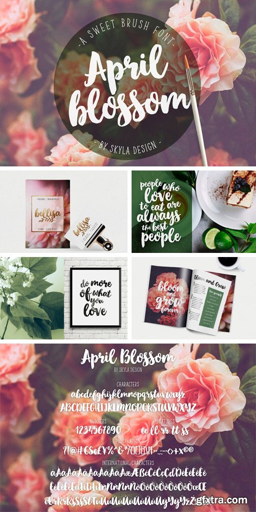 CM 1083787 - Script Brush Font, April Blossom